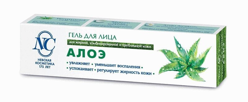 

Гель для лица для жирной и проблемной кожи 1 шт Алоэ