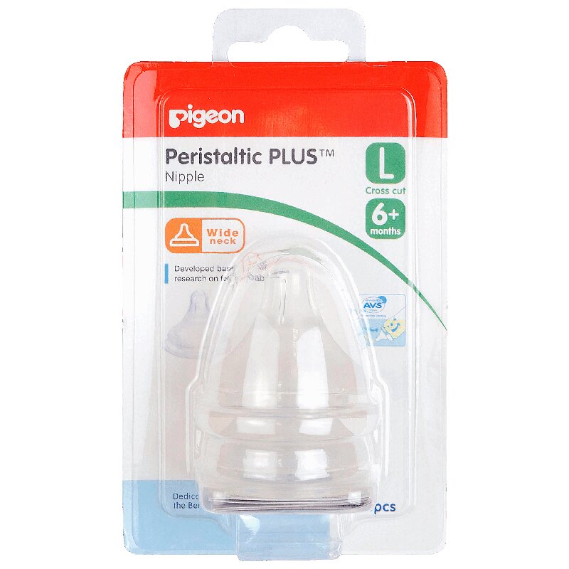 

Pigeon Перистальтик Плюс Соска силиконовая с 6 мес.р.L 2 шт