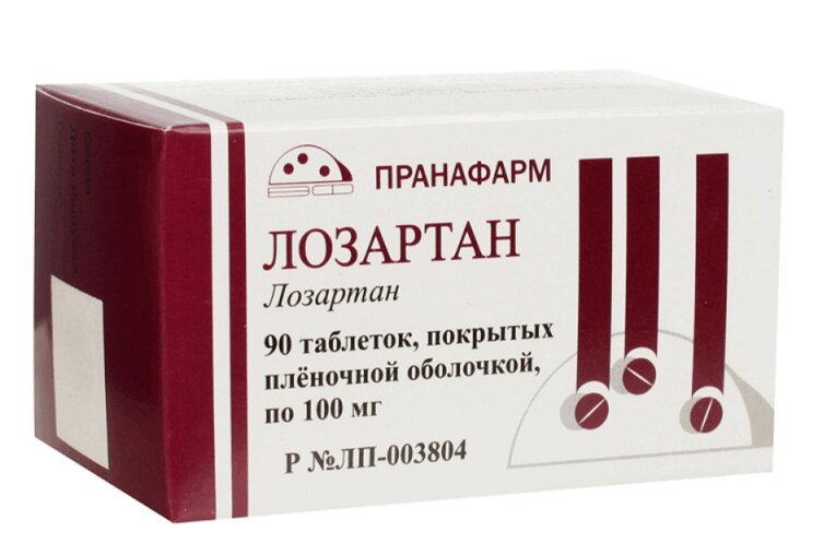Изображение товара Лозартан 100 мг таблетки 90 шт для контроля гипертонии Россия