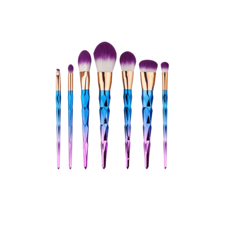 BDvaro набор кистей д/макияжа 7 шт синий с фиолетовым набор детских кистей 4 шт со спонжем