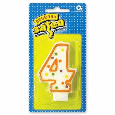 

Веселая Затея Свеча-цифра 4 7,6см