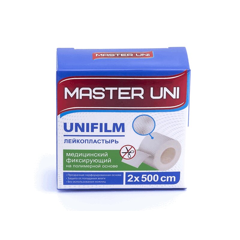 

Master Uni Unifilm Лейкопластырь фиксирующий на полимерной основе 2 см х 500 см 1 шт