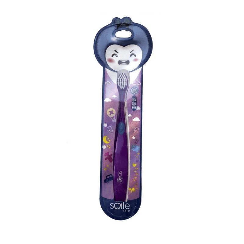 Смайл Кэа Зубная щетка для детей фиолетовая мягкая комплект из 2 х развивающих пособий с наклейками для детей от 3 лет и руководство для родителей