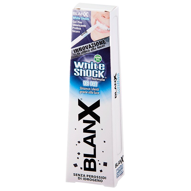 Blanx Вайт Шок карандаш для отбеливания зубов global white отбеливающие полоски для зубов с активным кислородом 7 дней 7 пар