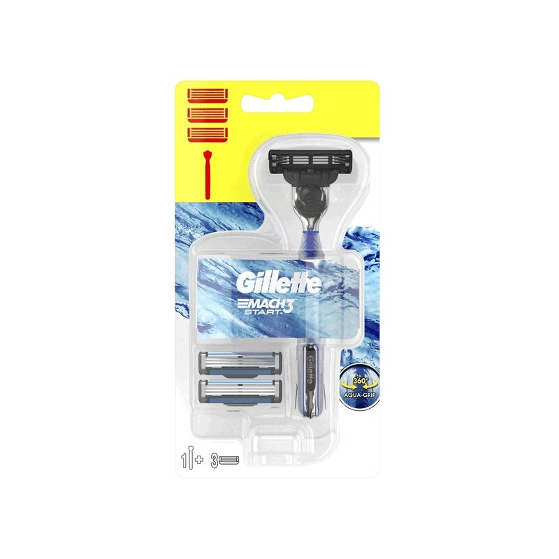 

Gillette Мак 3 Старт Станок бритвенный с 3 сменными кассетами уп.1 шт