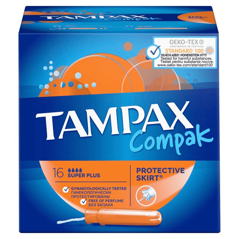 Тампакс Компак Супер плюс Тампоны с аппликатором 16 шт тампоны tampax compak super 16 шт tm 83730736