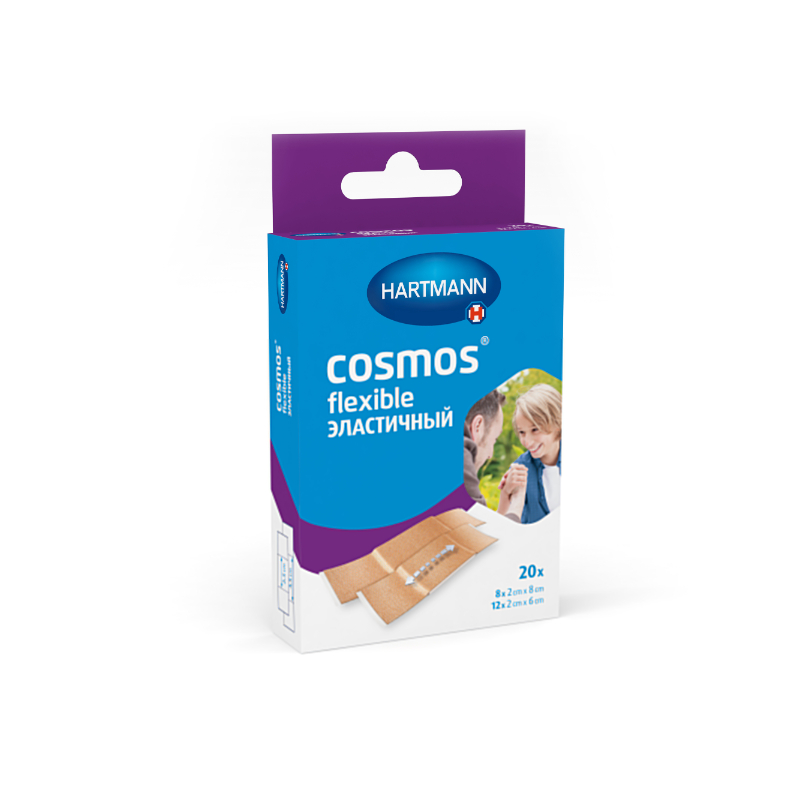 Изображение товара Cosmos Flexible Пластырь эластичный Телесный Набор 20 шт