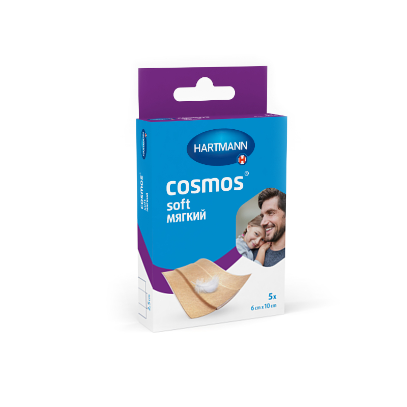 Изображение товара Cosmos Soft Пластырь мягкий для чувствительной кожи 6 см х 10 см 5 шт