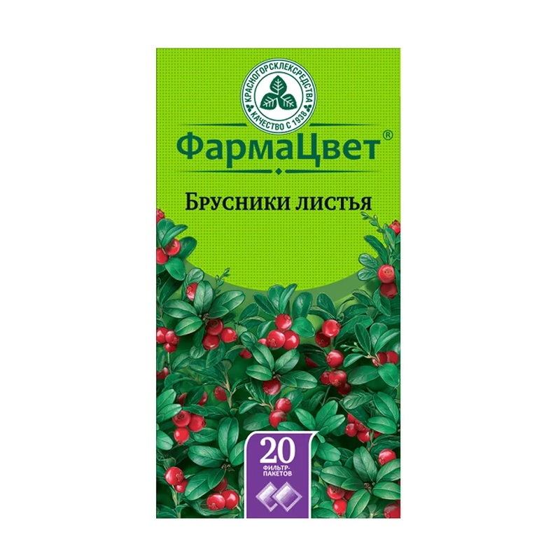 Изображение товара Брусника листья фильтр-пакет 1,5 г 20 шт