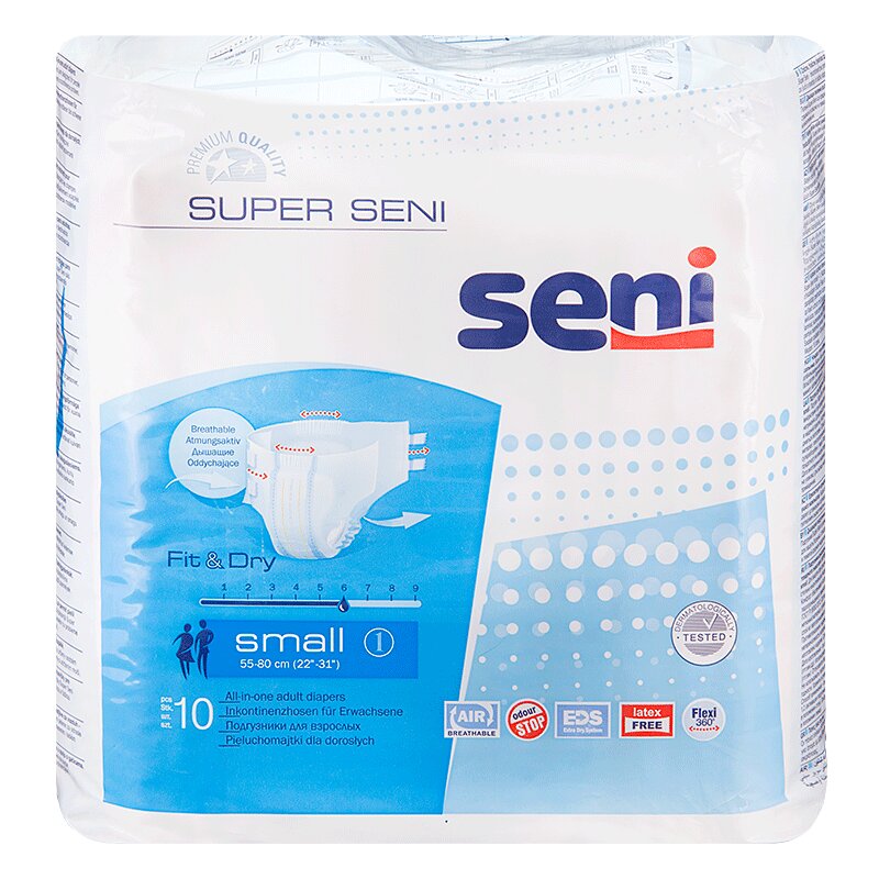 

Подгузники Seni Super plus air Small шт 10