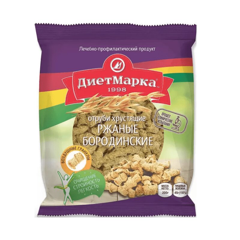 

Отруби ржаные хрустящие "Бородинские" 200 г N1