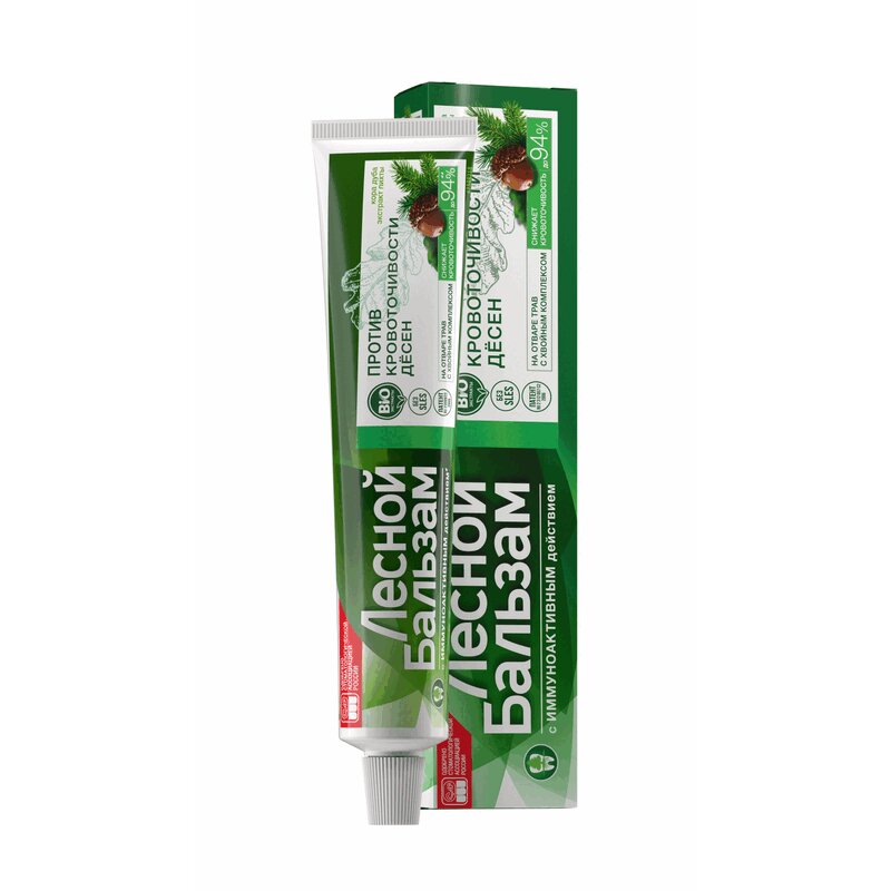 Лесной Бальзам Зубная паста Кора Дуба-Пихта 75 г зубная паста с экстрактом лечебных трав и биосолей
