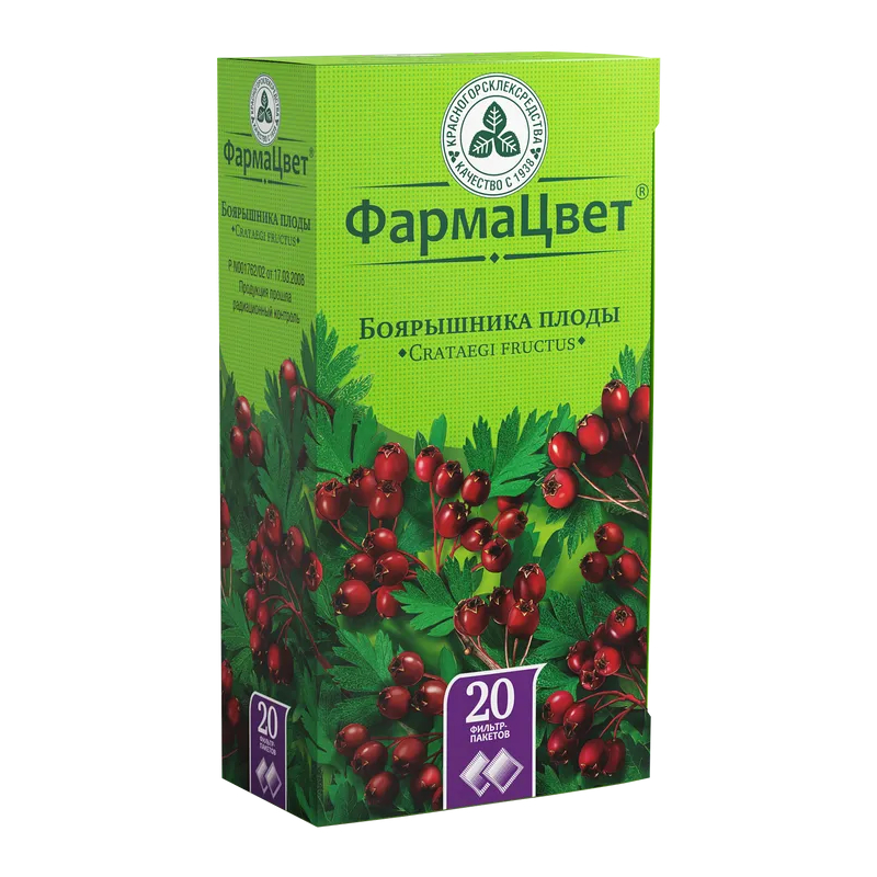Изображение товара Боярышника плоды фильтр-пакеты 3 г 20 шт