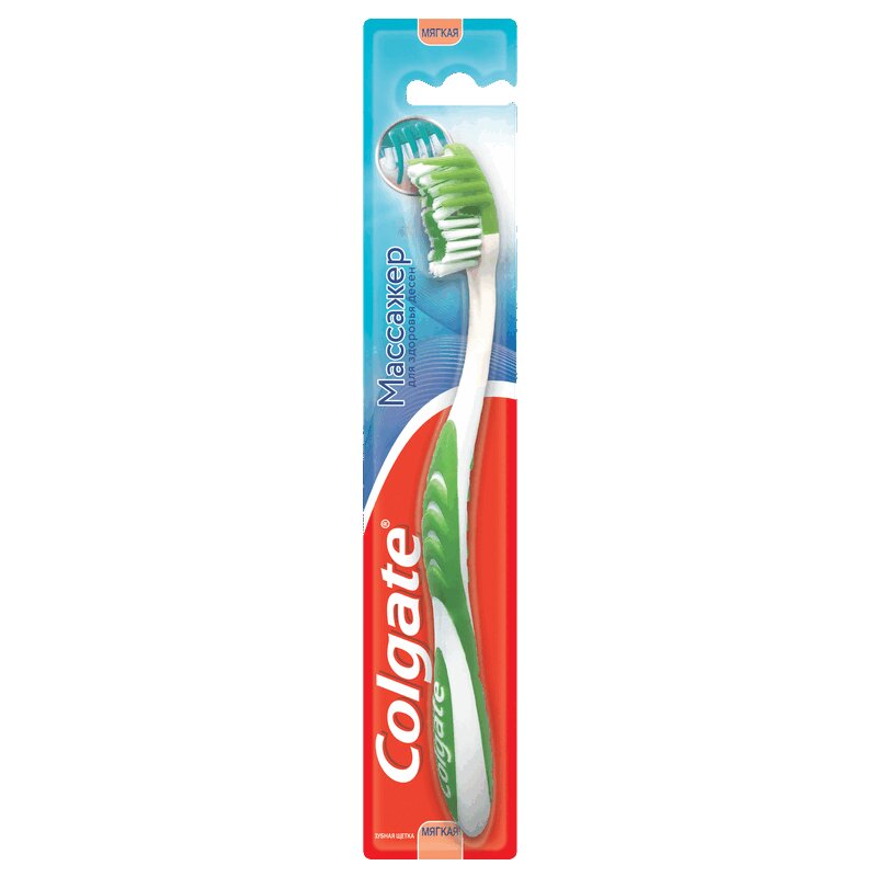 Зубная щетка Colgate Массажер мягкая зубная щетка bio eco бамбуковая мягкая микс ов 10 шт
