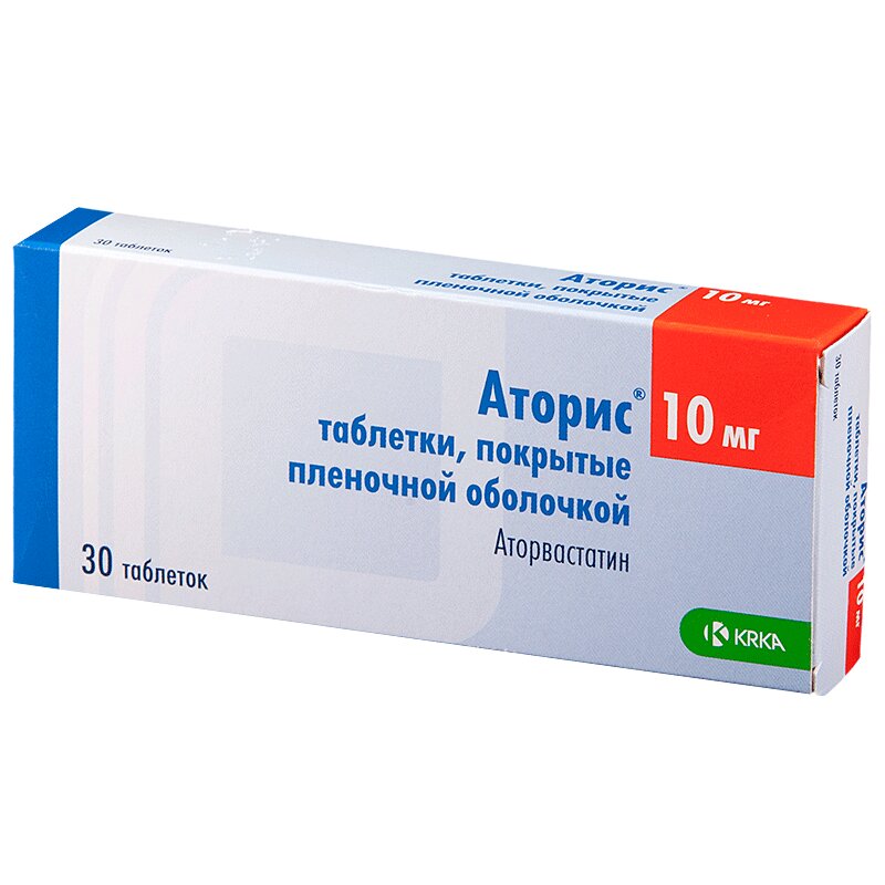 Изображение товара Аторис 10 мг таблетки 30 шт