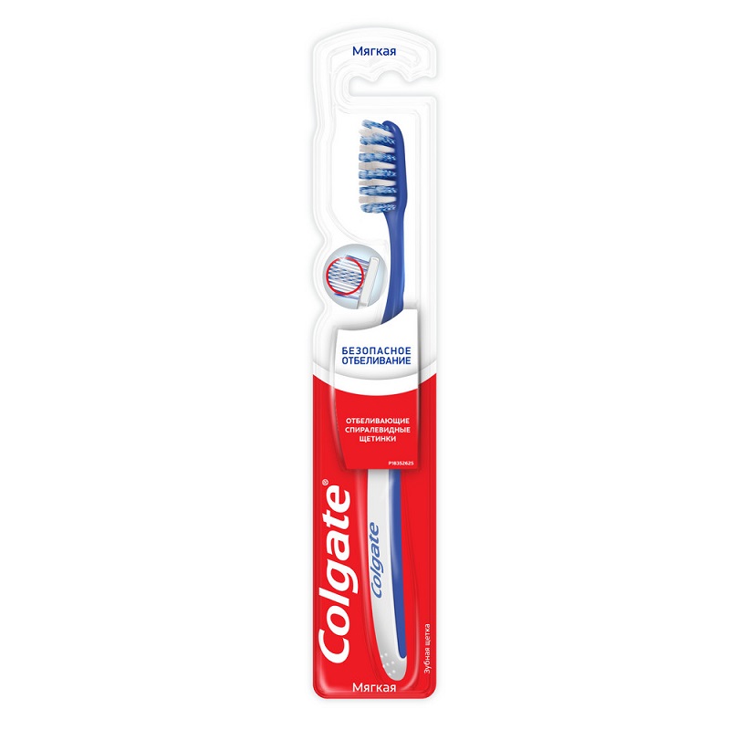 Зубная щетка Colgate Безопасное отбеливание мягкая зубная щетка colgate 360 суперчистота средней жесткости 4 шт