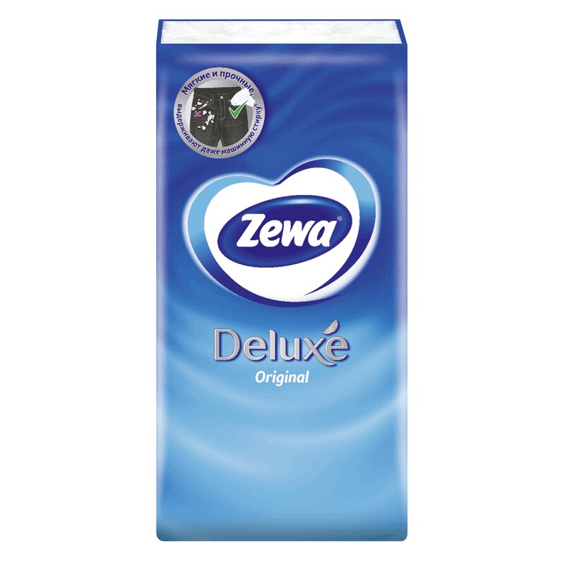 Zewa Делюкс Платки носовые упак.1 шт зева делюкс платки бумажные ромашка 10х10