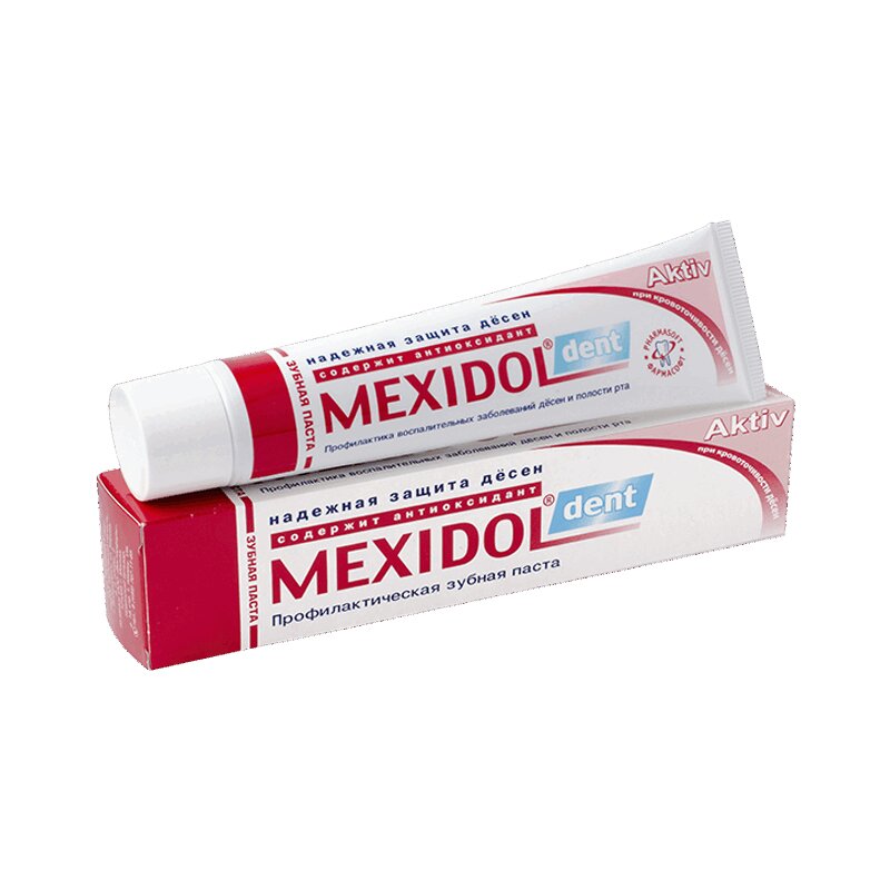 Зубная паста Мексидол Дент Актив 65 г новый жемчуг зубная паста прополис 100