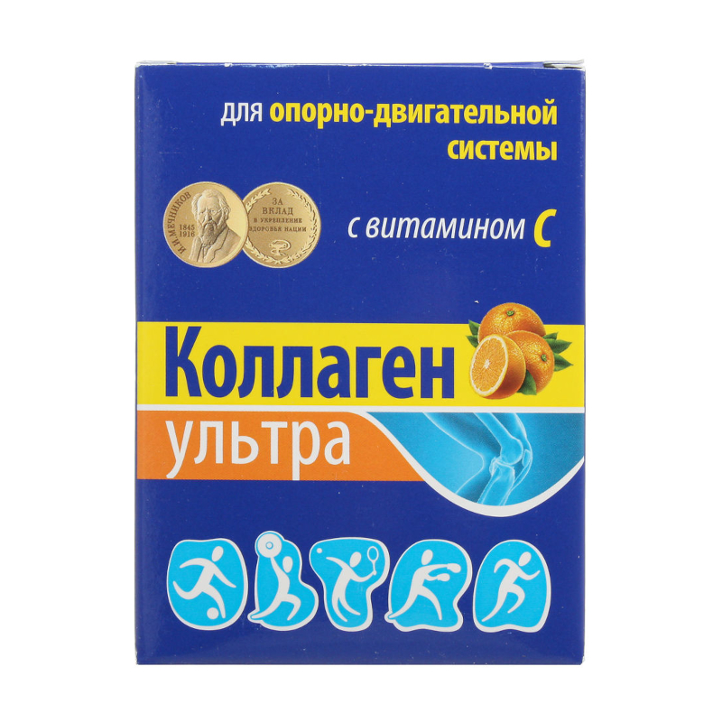 Коллаген Ультра пор.д/приг.р-ра для приема внутрь Апельсин пакетик 8 г 7 шт амоксиклав пор д приг сусп 125мг 31 25мг 5мл 7 88г