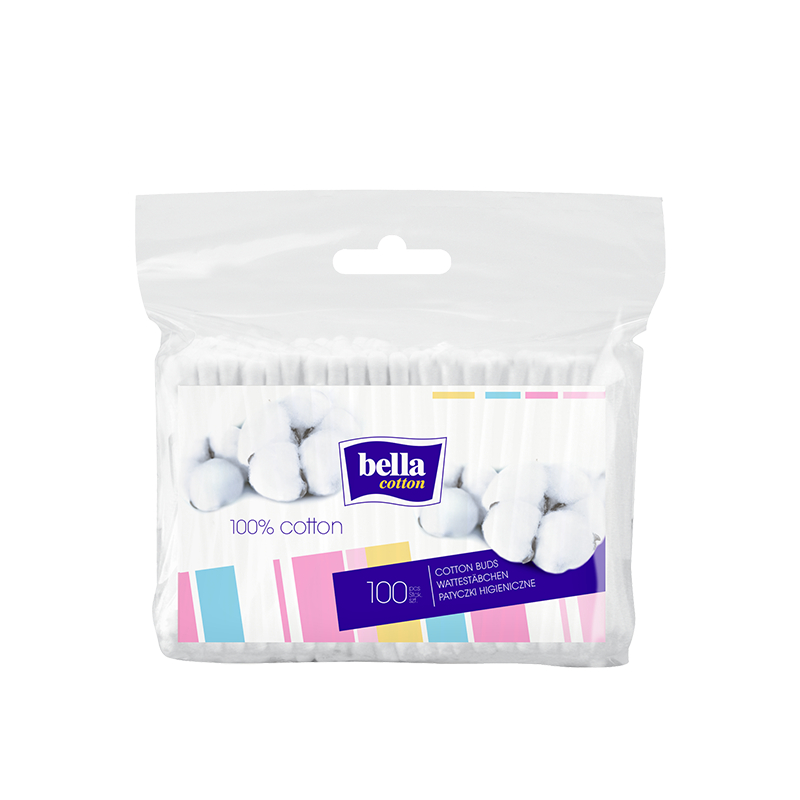 Изображение товара Bella Cotton Ватные палочки пакет 100 шт