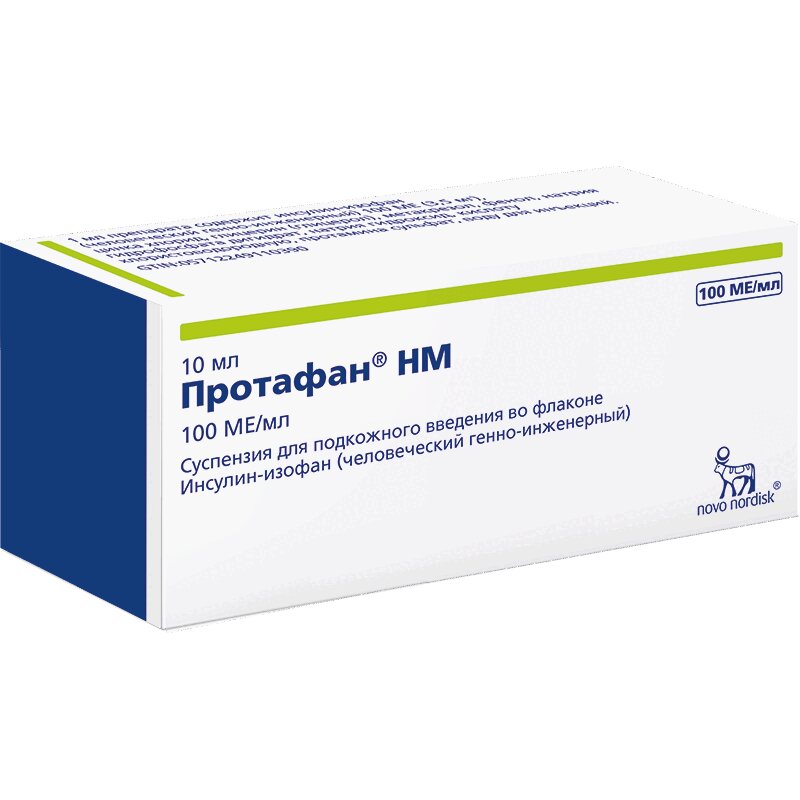 Изображение товара Протафан HM 100 МЕ/мл суспензия для подкожного введения 10 мл