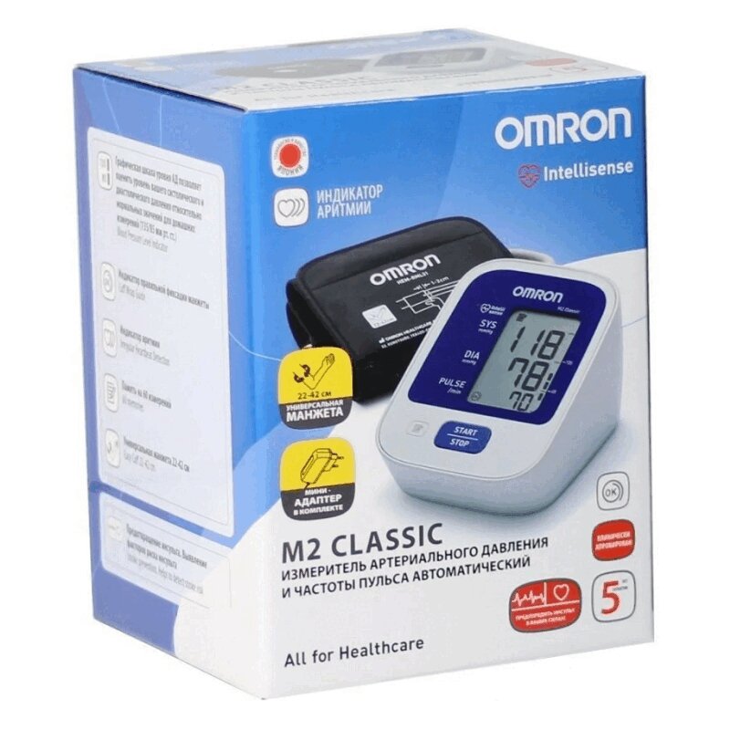 

Omron Тонометр автоматический M2 Classic без адаптера