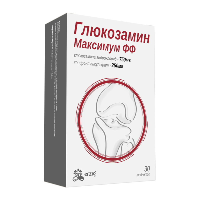 Изображение товара Erzig Глюкозамин Максимум ФФ таблетки 30 шт