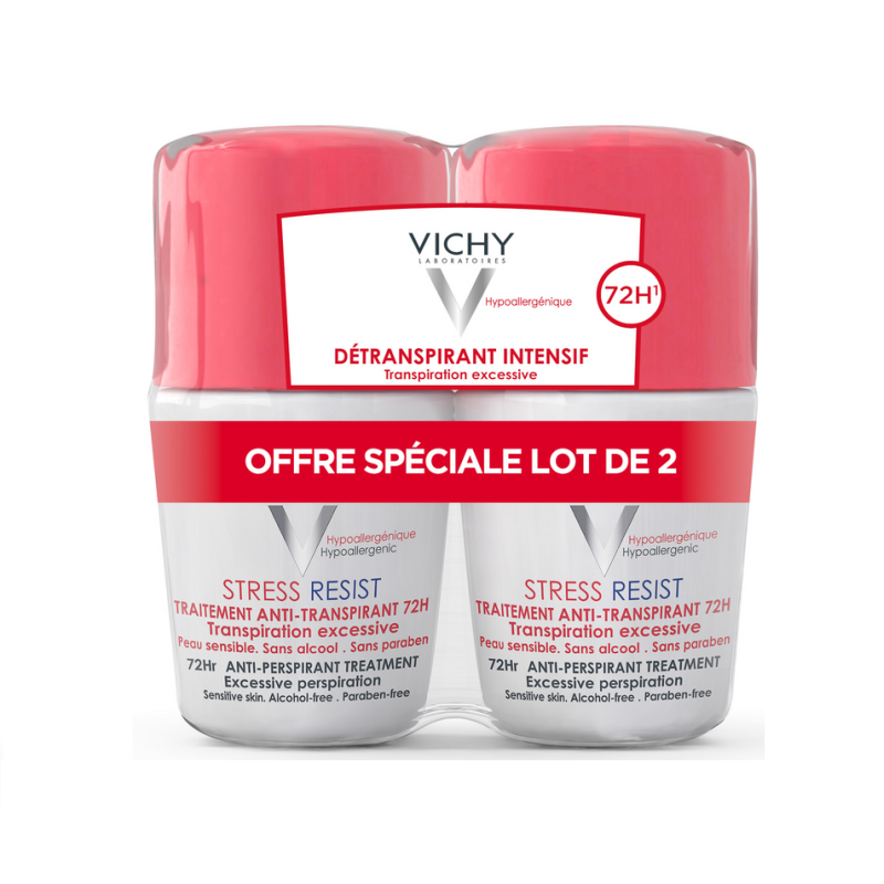 Vichy Дезодорант-шарик антистресс 72ч защиты 50 мл 2 шт скидка 50% на второй продукт дезодорант шариковый регулирующий избыточное потоотделение 48 часов vichy виши 50мл