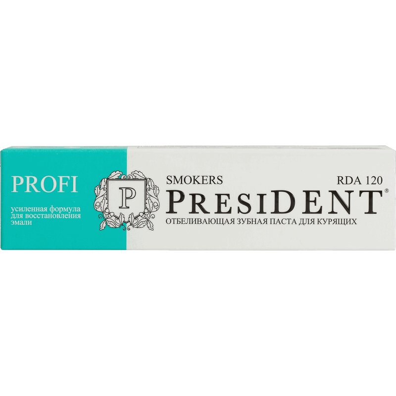 Зубная паста PresiDENT Профи Смокерс 50 мл president паста зубная president four calcium 50 rda 75 гр