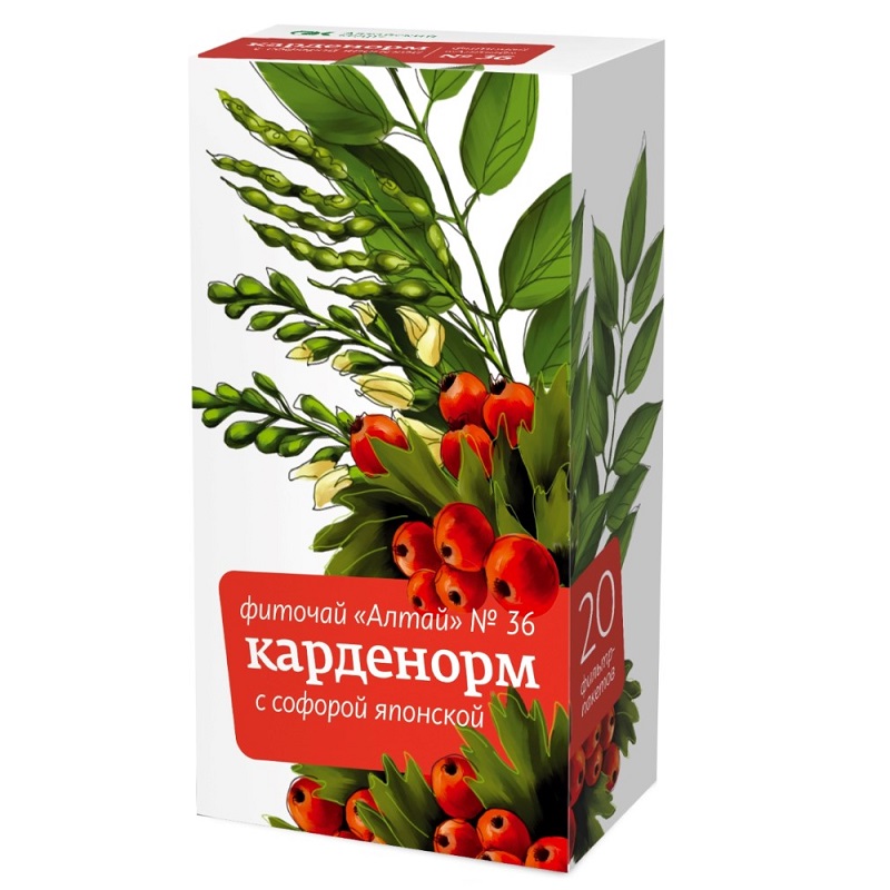 

Фиточай Алтай № 36 Карденорм Софора Японская фильтр-пакеты 20 шт