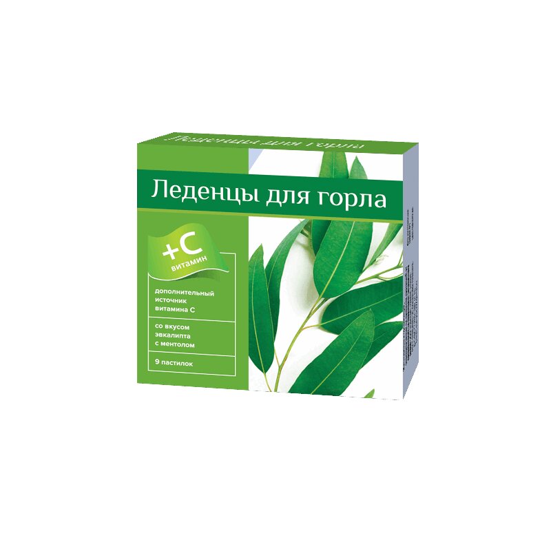 

PL Леденцы для горла с витамином С Эвкалипт-Ментол 9 шт