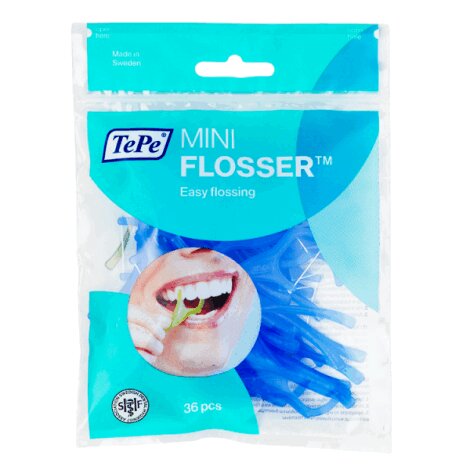 TePe Мини Нить зубная на держателе lp care нить зубная dental bubble gum 1