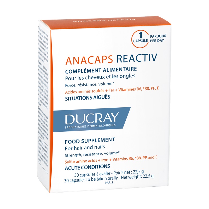 Ducray Анакапс Реактив для волос и кожи головы капсулы 30 шт нау кордицепс капсулы 750 мг 90 шт
