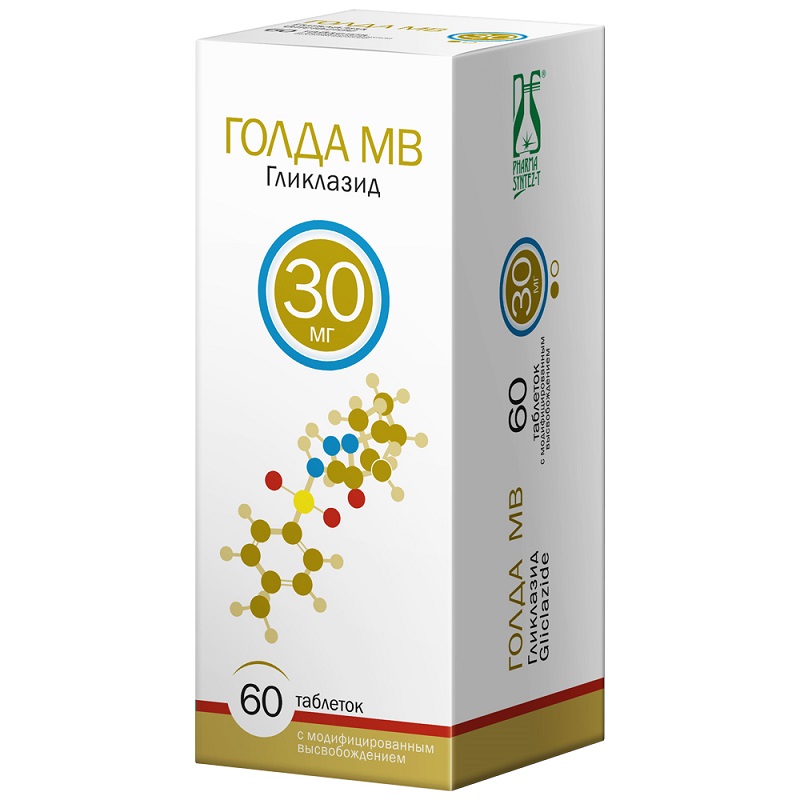 Изображение товара Голда МВ 30 мг таблетки с модифицированным высвобождением 60 шт