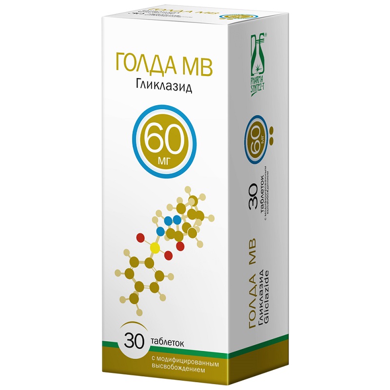 Изображение товара Голда МВ 60 мг таблетки с модифицированным высвобождением 30 шт