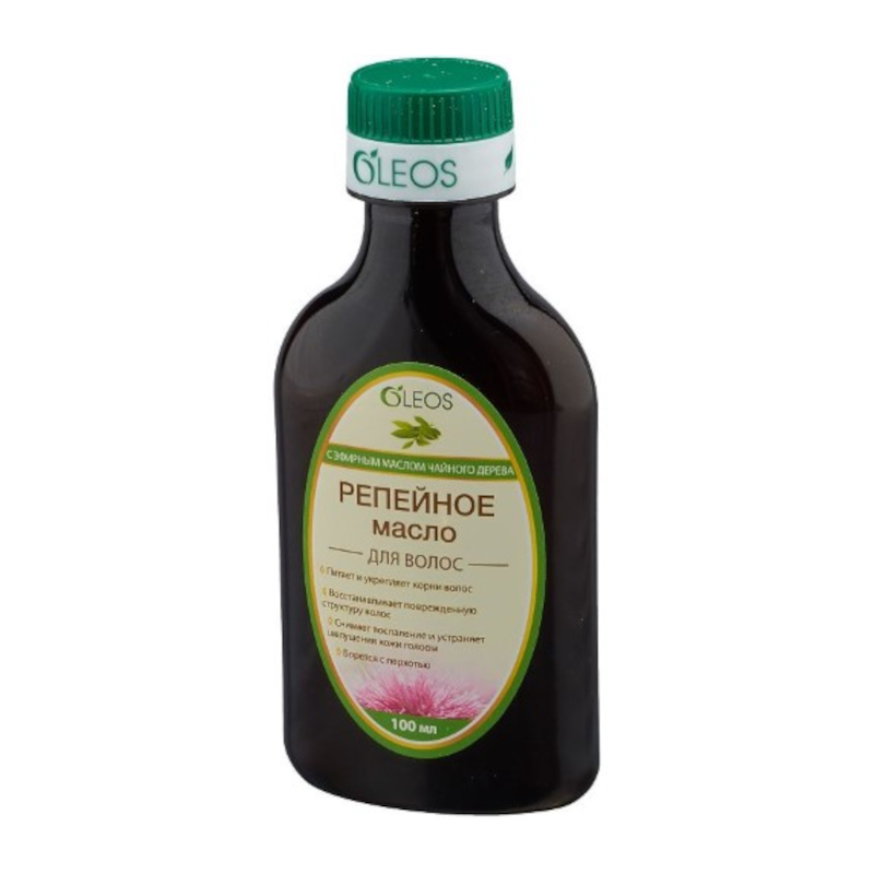 Изображение товара Oleos Репейное масло с эфирным маслом чайного дерева 100 мл для волос