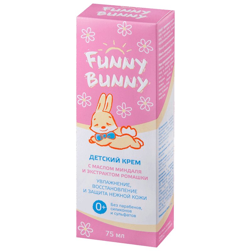 

Funny Bunny крем детский с Маслом Миндаля-экстрактом Ромашки 0+ 75 мл