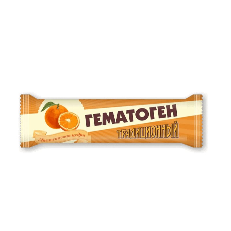 

Гематоген традиционнный с Цедрой Апельсина 35г