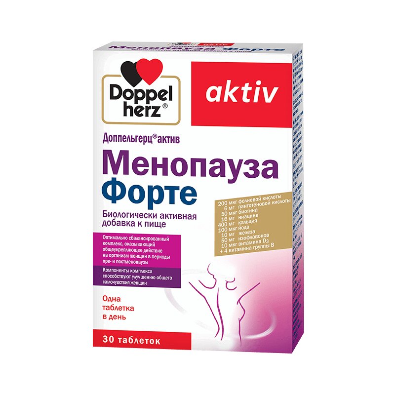 

Доппельгерц Актив Менопауза Форте таблетки 30 шт
