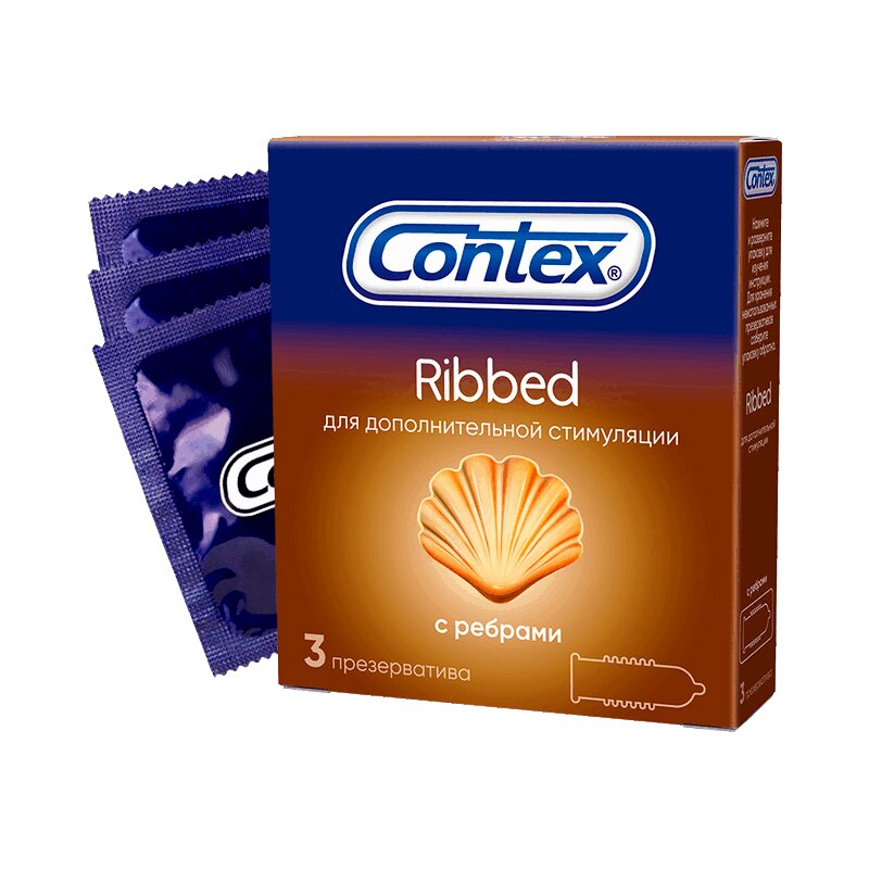 Презерватив Contex Риббед ребристый 3 шт contex extra large презервативы xxl 3 3 шт