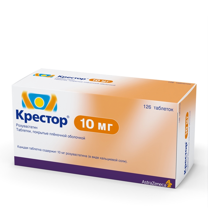 Изображение товара Крестор 10 мг таблетки - эффективный препарат для снижения холестерина у взрослых