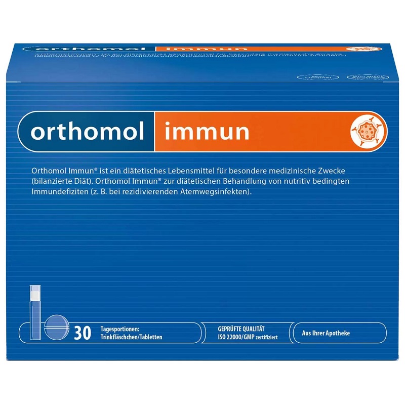 Изображение товара Витаминный комплекс Ортомол Иммун жидкость и таблетки для укрепления иммунитета 30 шт