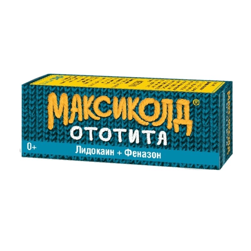 Максиколд Ототита капли ушные 1%+4% флакон-капельница 15 мл 1 шт максиколд ототита капли ушные 1% 4% 15 мл