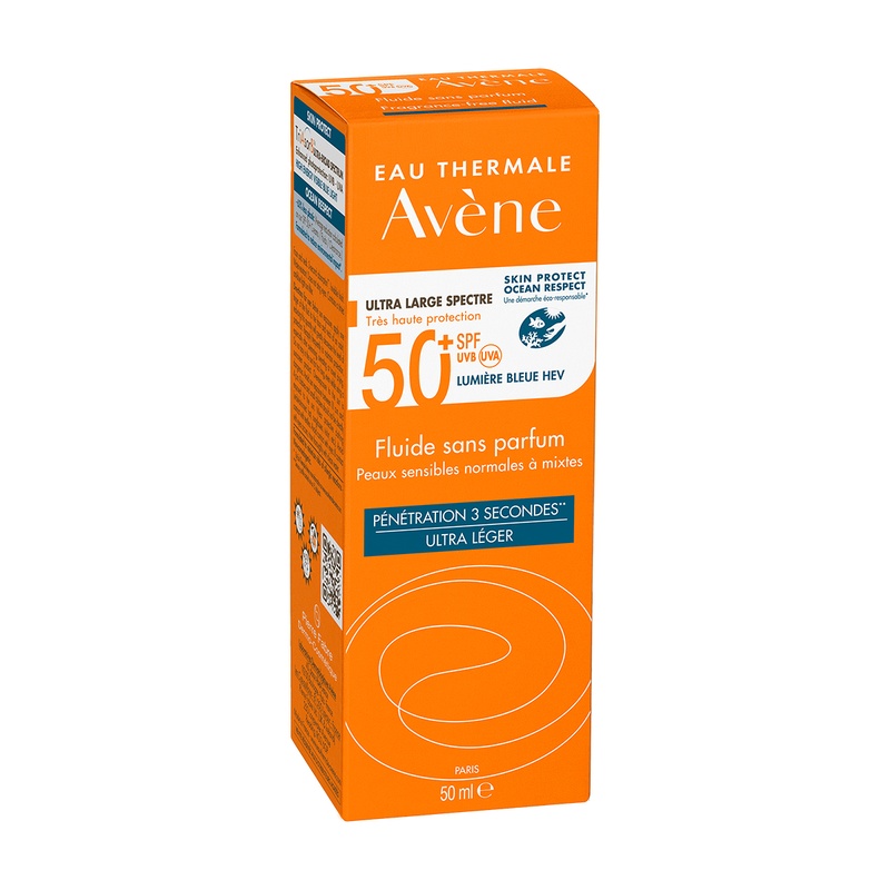 Avene Сан Флюид SPF50+ без отдушек 50 мл флюид для тела увлажнение и защита hydration and protection for tanning