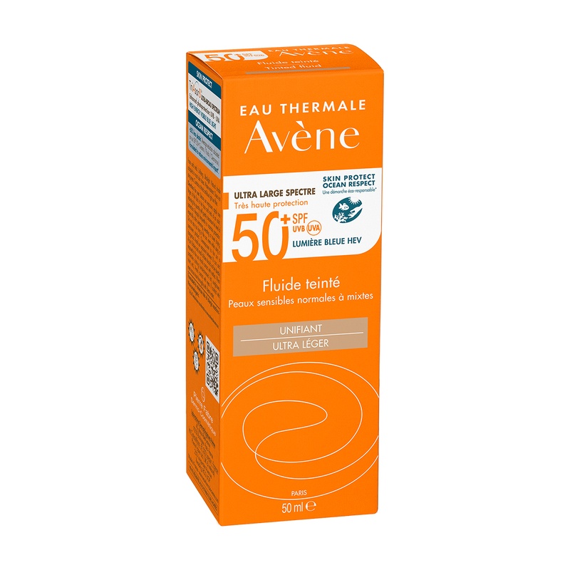 Avene Сан Флюид SPF50+ с тонирующим эффектом 50 мл avene флюид солнцезащитный водостойкий spf50 intense protect ultra 150 мл
