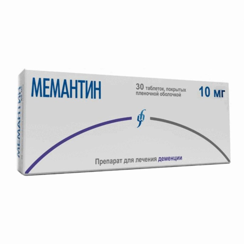 Изображение товара Мемантин 10 мг таблетки 30 шт для лечения деменции Альцгеймера
