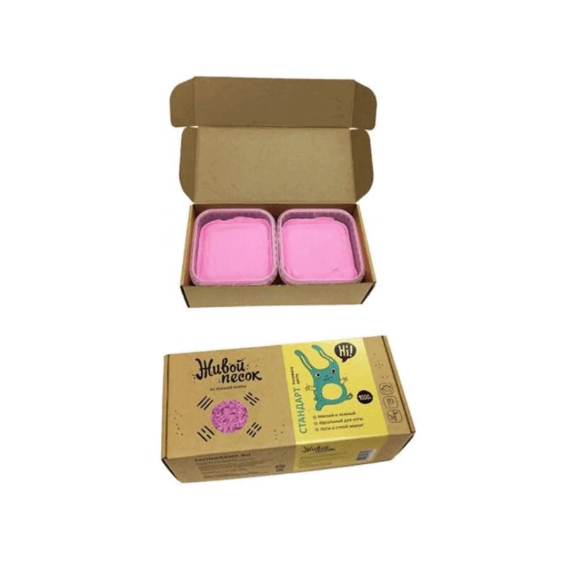 Живой Песок Стандарт Набор для творчества с песочницей и игрушками 1000 г Розовый beauty blender набор back 2 basics