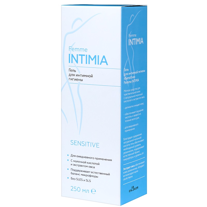 Femme Intimia Сенситив Гель для интимной гигиены 250 мл femme intimia пенка для интимной гигиены 160 мл