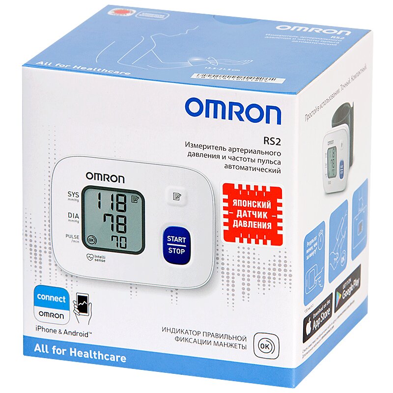 

Omron Тонометр автоматический RS2 на запястье