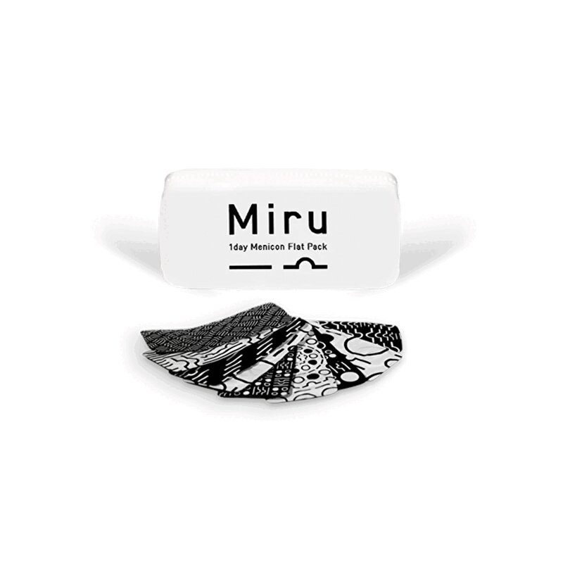 Линза контактная Miru 1 day Menicon Flat Pack -0,75 30 шт sneakers leopard floral vertical striped round toe flat sneakers in multicolor size 37 38 39 40 41 42 43